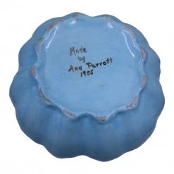 Curated Home Decor Vintage + Antique Ceramic Scalloped Jar With Lid