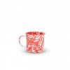 Crow Canyon Home Splatterware- Small Mug- Red & White- 8 Oz Glassware