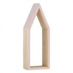 Curated Home Decor FINAL SALE Pink House Wood Shelf