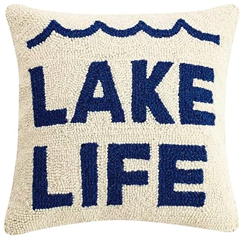Peking Handicraft Lake Life Hooked Pillow 3 Peking Handicraft Lake Life Hooked Pillow