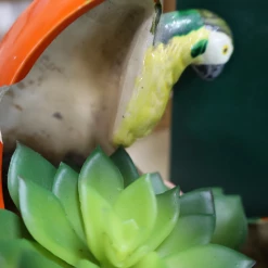 Curated Home Decor Vintage Pottery Wall Hanging Parrot Planter Vintage + Antique
