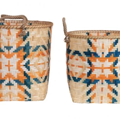 Bloomingville Hand-Woven Bamboo Baskets