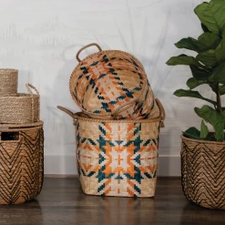 Bloomingville Hand-Woven Bamboo Baskets