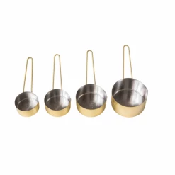 Curated Home Decor Stainless Steel Measuring Cups, Set Of 4 Tabletop