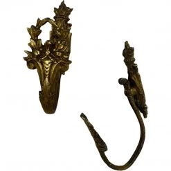 Curated Home Decor Vintage + Antique Antique Brass Curtain Tie-Backs