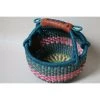 Curated Home Decor Bolga Round Market Basket With Handle