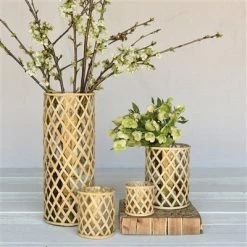 HomArt Cane Weave Vase - Lrg