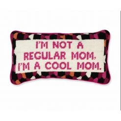 Curated Home Decor Pillows + Throws Cool Mom Needlepoint Lumbar Pillow