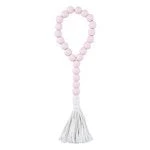 Curated Home Decor FINAL SALE Looped Wood Garland In Pink