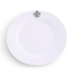 Arthur Court Fleur De Lis Melamine Lunch Plates - Set Of 4