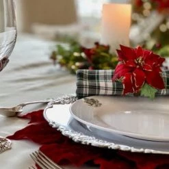 Arthur Court Fleur De Lis Melamine Lunch Plates - Set Of 4