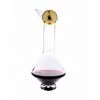 CLASSIC TOUCH DECOR INC. Barware Glass Diamond Shaped Decanter With Gold Reflection And Lid