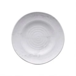 LeadingWare Gourmet Marble Blanc Melamine Round Plate Tabletop