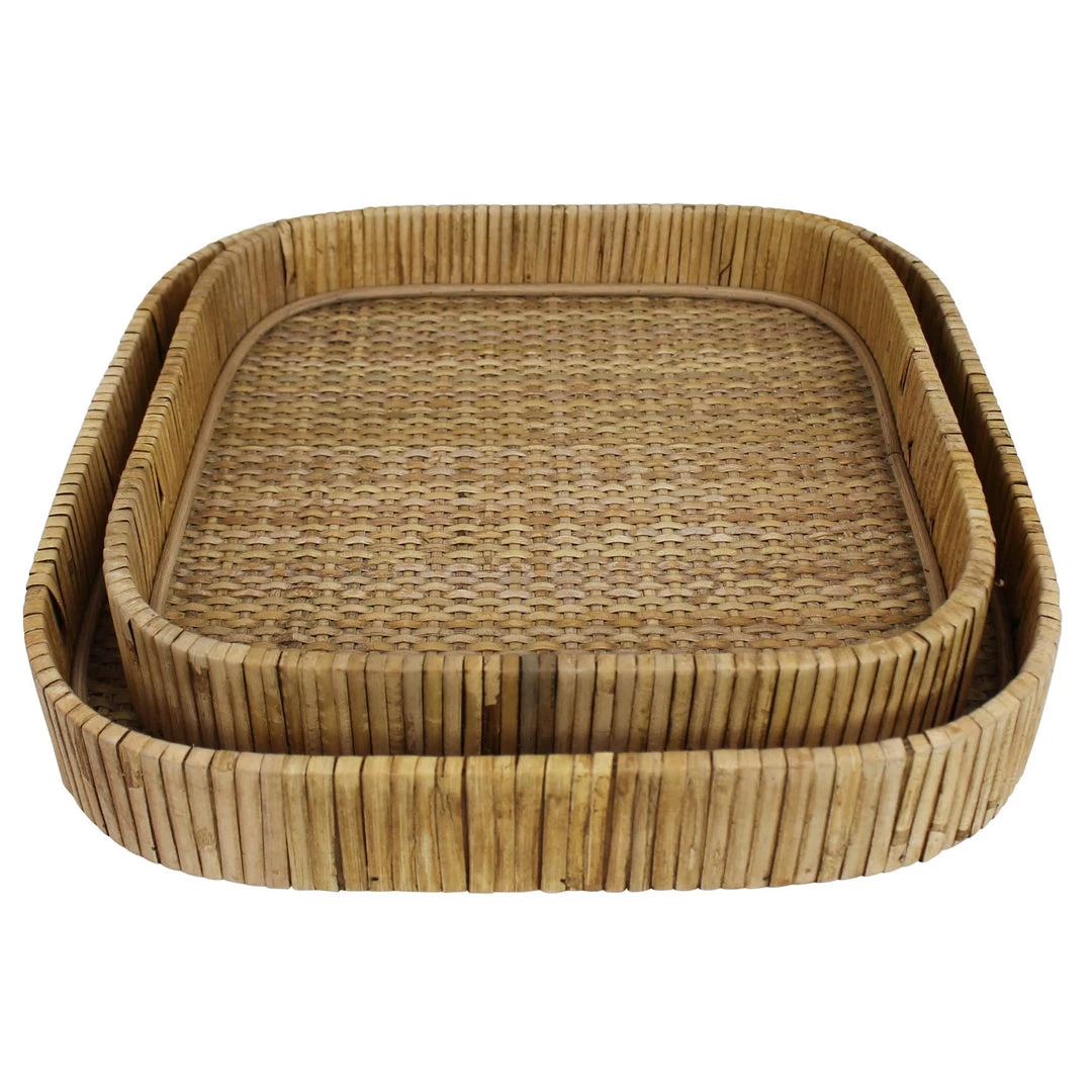 HomArt Cayman Tray, Rattan, Square - Lrg Objects + Accents 3 HomArt Cayman Tray, Rattan, Square - Lrg Objects + Accents