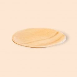 Creative Co-op Dried Areca Palm Single Use Platter Set- 9.75"