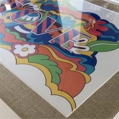 Curated Home Decor Jute Framed Psychedelic