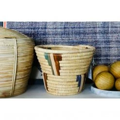 Curated Home Decor Baskets Colorful Woven Basket