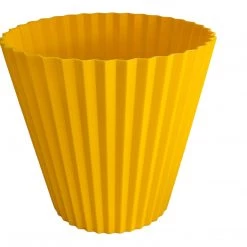 Curated Home Decor 1960's FESCO Pleated Waste Basket Vintage + Antique