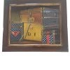 Curated Home Decor Art + Mirrors Vintage Painting Of Designer Steamer Trunks Signed By Artist