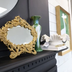 Curated Home Decor Art + Mirrors Vintage Gold Ornate Mirror