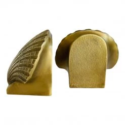 Curated Home Decor Vintage Pair Brass Clam Shell Bookends Vintage + Antique