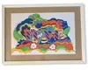 Curated Home Decor Jute Framed Psychedelic "Love" Framed Wall Art
