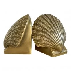 Home Decor Sales 43 Curated Home Decor Vintage Pair Brass Clam Shell Bookends Vintage + Antique