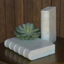 HomArt Marble Decor Book Books + Bookends