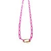 Market And King Hot Pink Mini Carabiner Lock Necklace