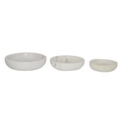 HomArt Mercer Marble Bowls, Set Of 3 Tabletop