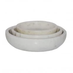 HomArt Mercer Marble Bowls, Set Of 3 Tabletop