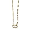 Market And King Jewelry + Gifts Mini Carabiner Necklace With Pave CZ Detail