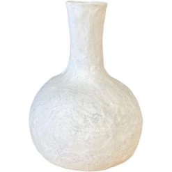 Curated Home Decor Objects + Accents Mini Plaster Paper Mache Vase