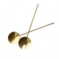 Bombay Duck Tabletop Modern Brass Salad Server Set Of 2