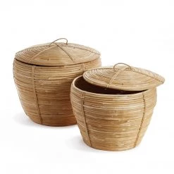 Napa Home & Garden Cane Rattan Cobra Baskets, Set Of 2