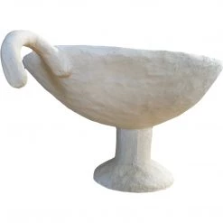 Curated Home Decor Objects + Accents Plaster Paper Mache Pedestal Vase