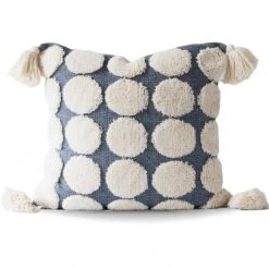 Tajik Home LLC Pillows + Throws Polka Dot Tufted Cotton Pillow Cover