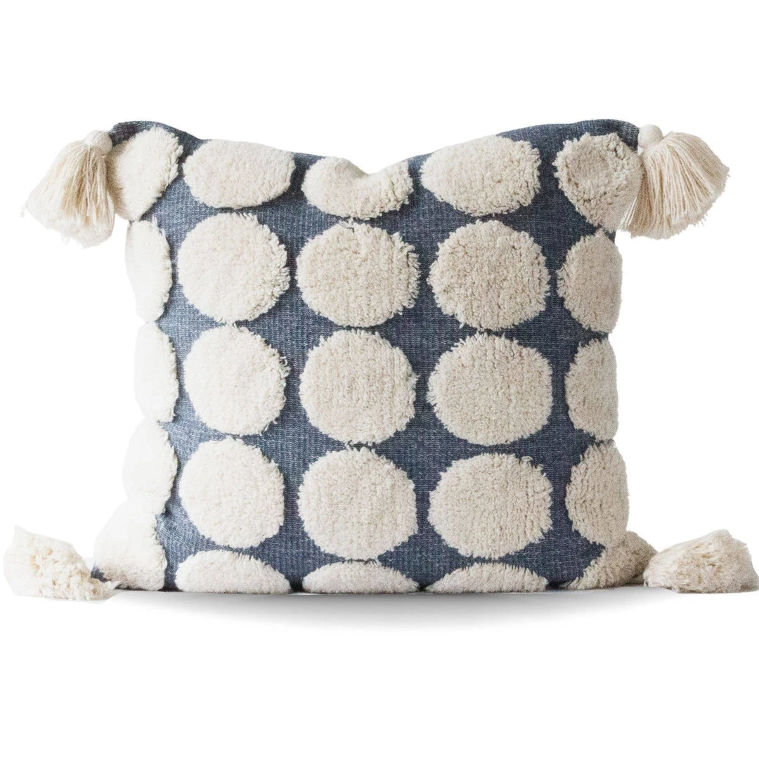Tajik Home LLC Pillows + Throws Polka Dot Tufted Cotton Pillow Cover 3 Tajik Home LLC Pillows + Throws Polka Dot Tufted Cotton Pillow Cover