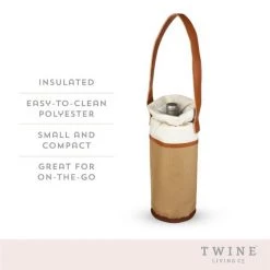 Twine Single Insulated Wine Bag Barware