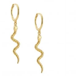 Spitfire Girl Jewelry + Gifts Snake Charmer Dangle Huggie Hoop Earrings
