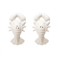Creative Co-op Stoneware Lobster Salt & Pepper Shakers