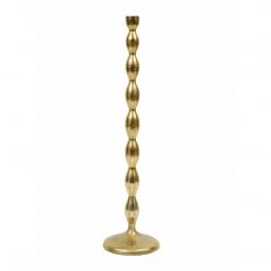 CLASSIC TOUCH DECOR INC. Tall Gold Braided Candlestick Candles + Such