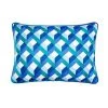 Bombay Duck Pillows + Throws Trellis Rectangular Embroidered Cushion Blues 2 Bombay Duck Pillows + Throws Trellis Rectangular Embroidered Cushion Blues