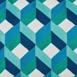Bombay Duck Trellis Rectangular Embroidered Cushion Teals