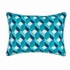 Bombay Duck Trellis Rectangular Embroidered Cushion Teals 2 Bombay Duck Trellis Rectangular Embroidered Cushion Teals