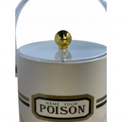 Curated Home Decor Vintage + Antique Vintage Name Your Poison Ice Bucket