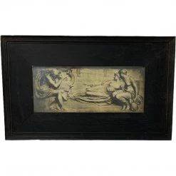 Curated Home Decor Vintage Print On Board Of 19th Century Sculpture