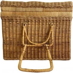 Curated Home Decor Vintage Wicker Picnic Basket & Place Setting Set Vintage + Antique