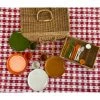 Curated Home Decor Vintage Wicker Picnic Basket & Place Setting Set Vintage + Antique