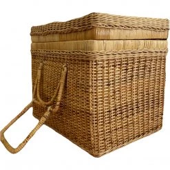 Curated Home Decor Vintage Wicker Picnic Basket & Place Setting Set Vintage + Antique